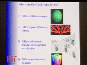 Predictions of different levels of the multiverse.