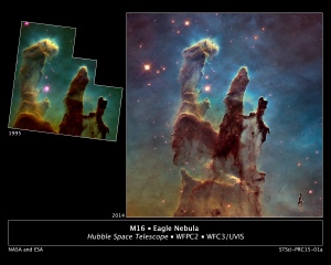 Image of "pillars of creation." (Courtesy: NASA and ESA)