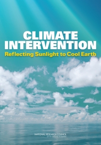 NAS report: "Climate Intervention: Reflecting Sunlight to Cool Earth"