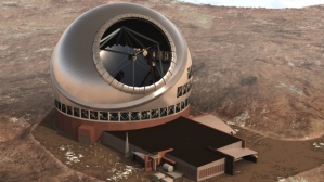Artist's rendition of the planned Thirty Meter Telescope. (Credit: TMT/Associated Press)
