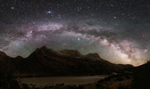 An excellently framed night sky view of the Milky Way at Dinosaur National Monument, Utah. (Credit: NPS / Dan Duriscoe)